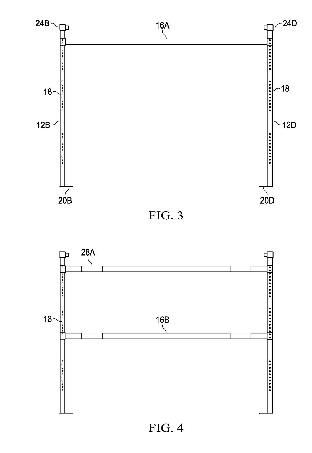 Removable container shipping frame for vehicle