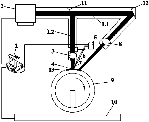 Same-wavelength double-beam narrow-spot laser quick cladding method