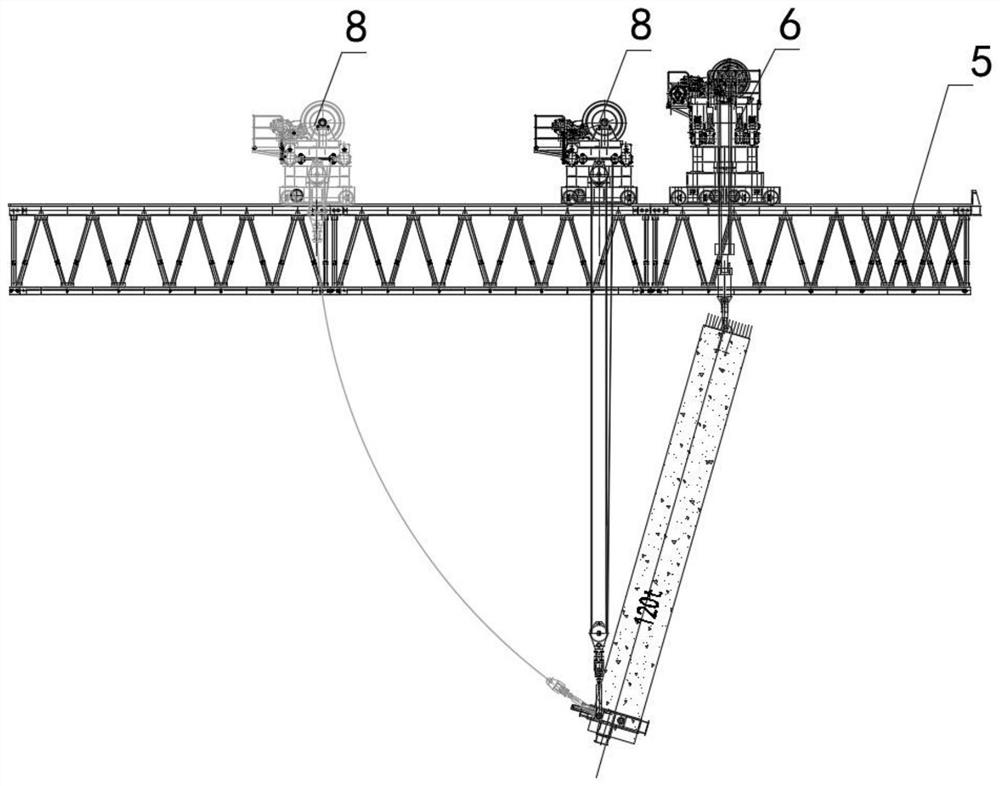 Integrated bridge girder erection machine for prefabricated bridge pier-beamand construction method thereof