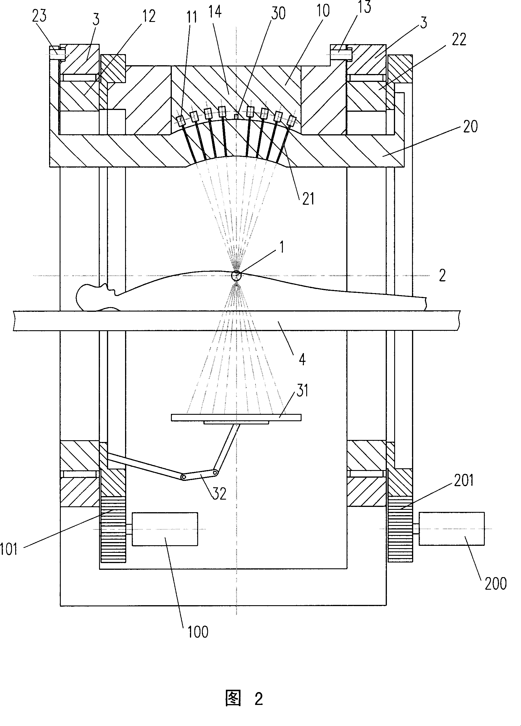 Radiation therapeutical device