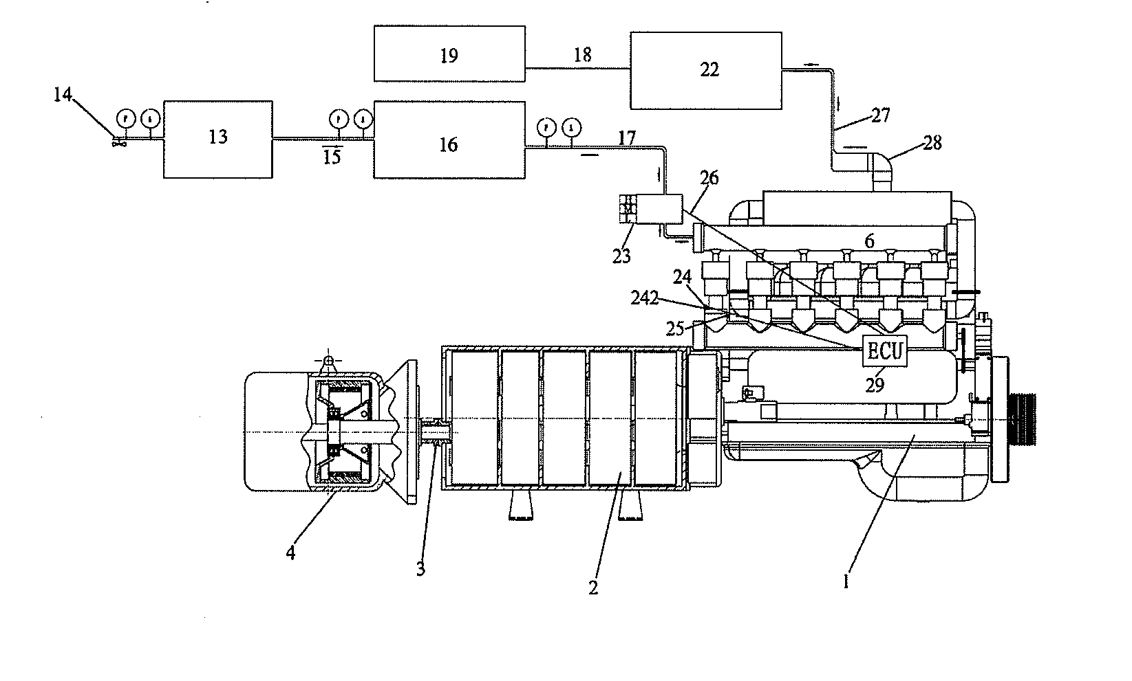 Two-stroke air-powered engine assembly