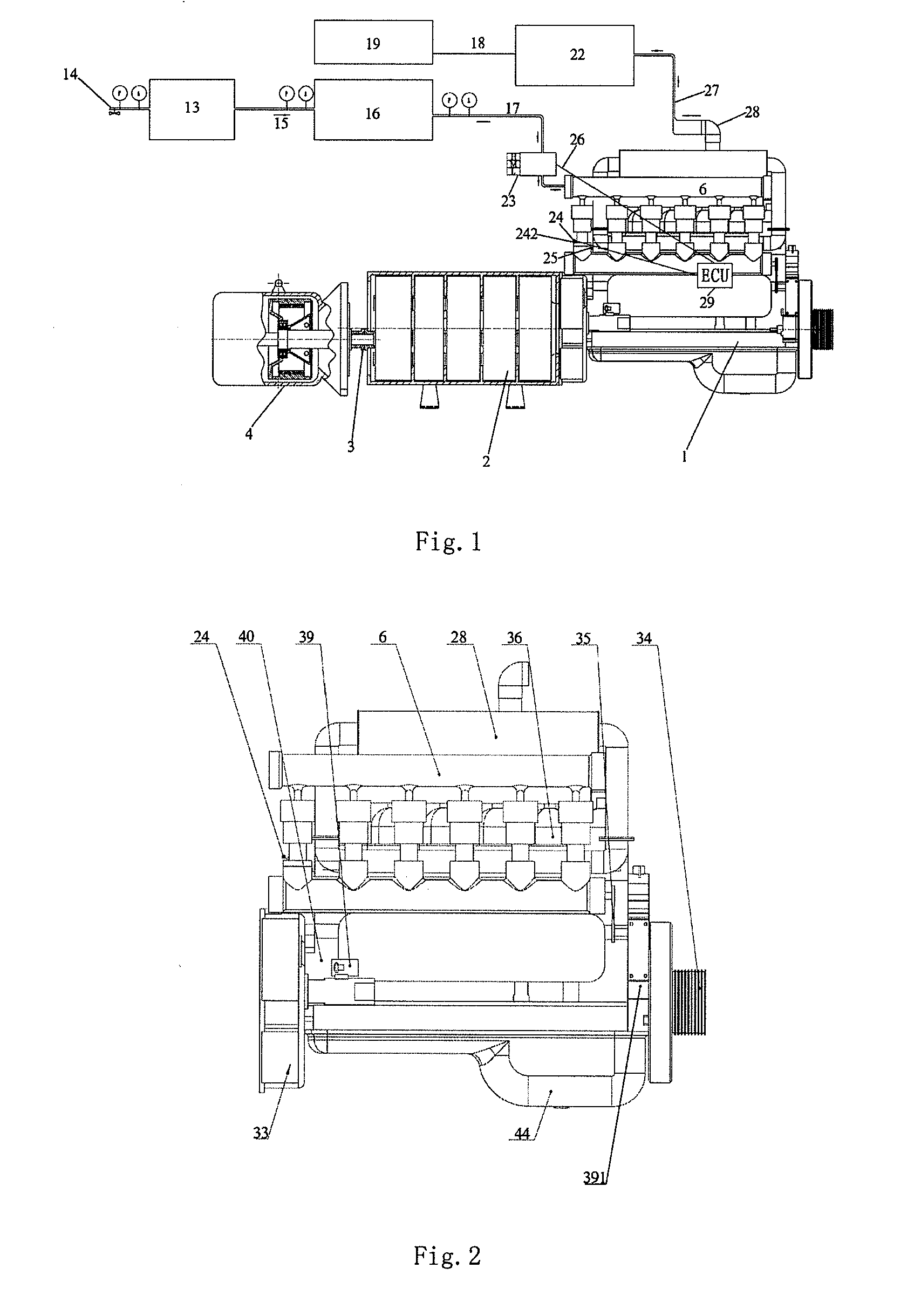 Two-stroke air-powered engine assembly