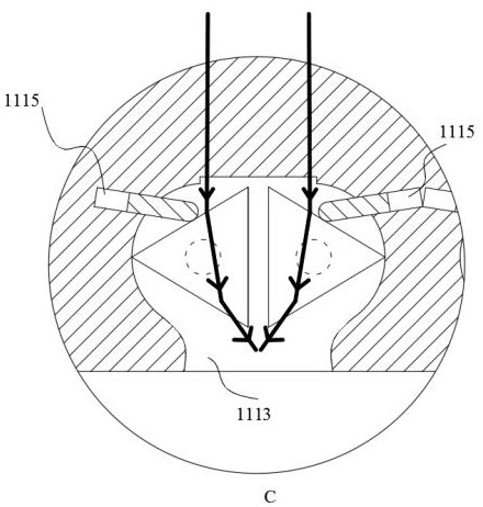 Light guide device with gradual change extension function