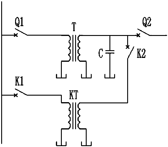 Transformer no-load switching inrush current and overvoltage eliminating device