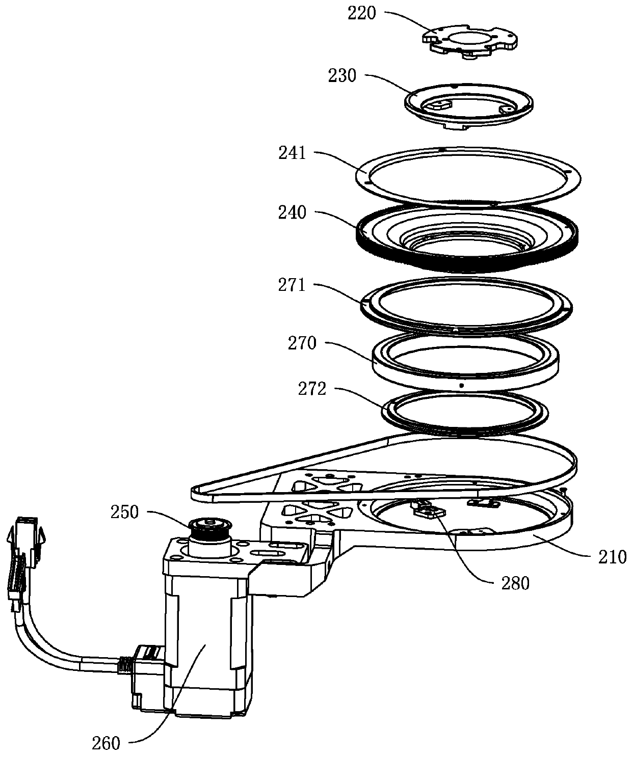 Focusing equipment, focusing module thereof and focusing module mounting method