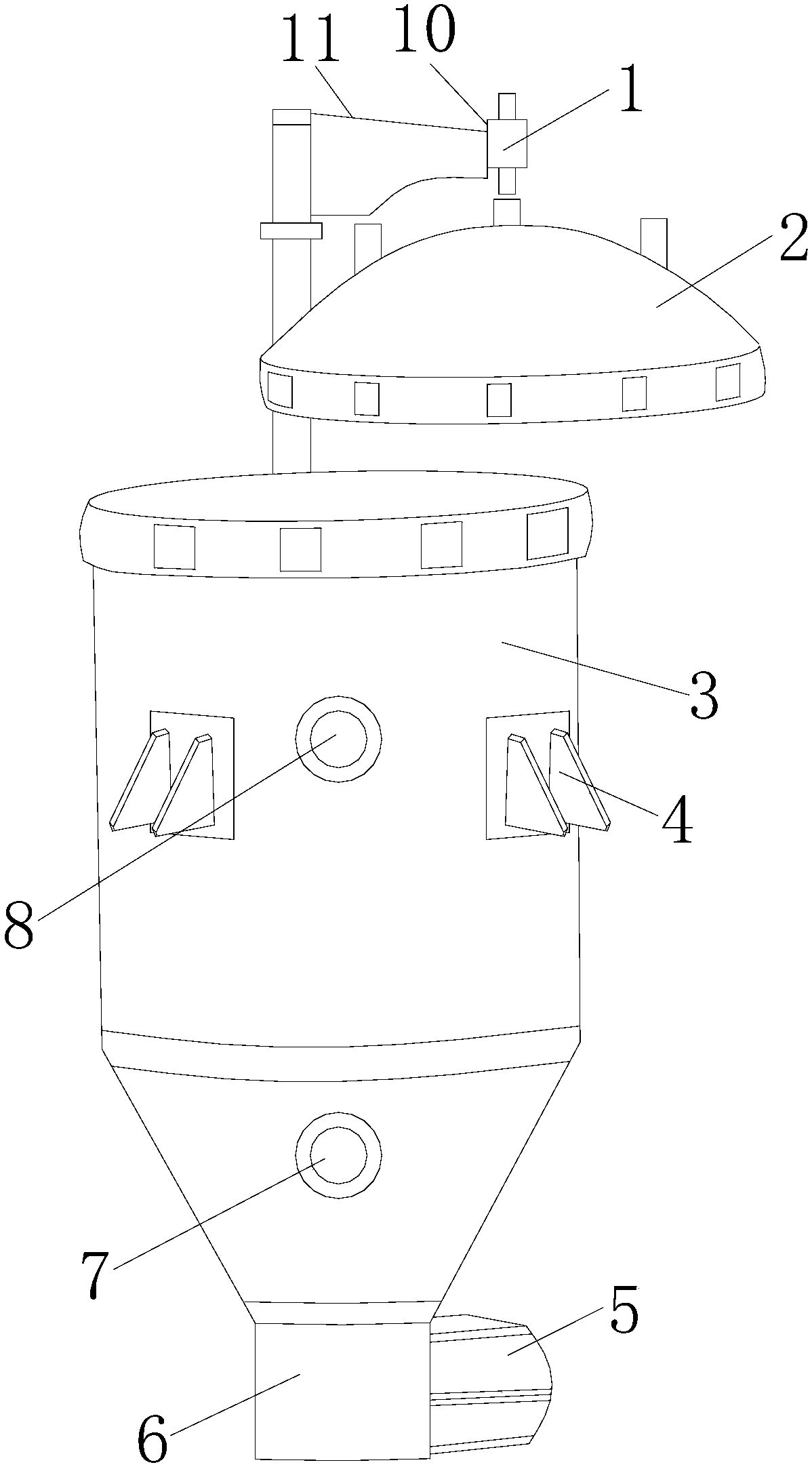 Smoke dust filter device for petroleum refining process