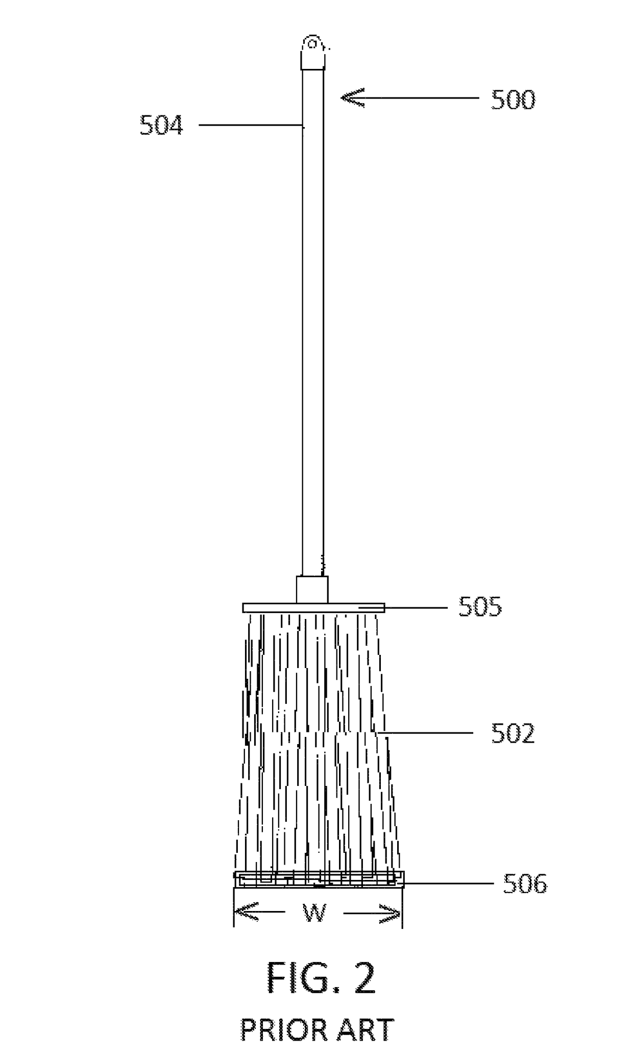 Device for wringing a mop and method of use