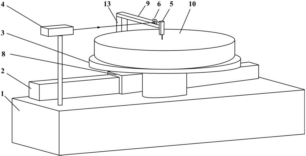 Device and method for detecting contours of large-caliber aspheric surface components