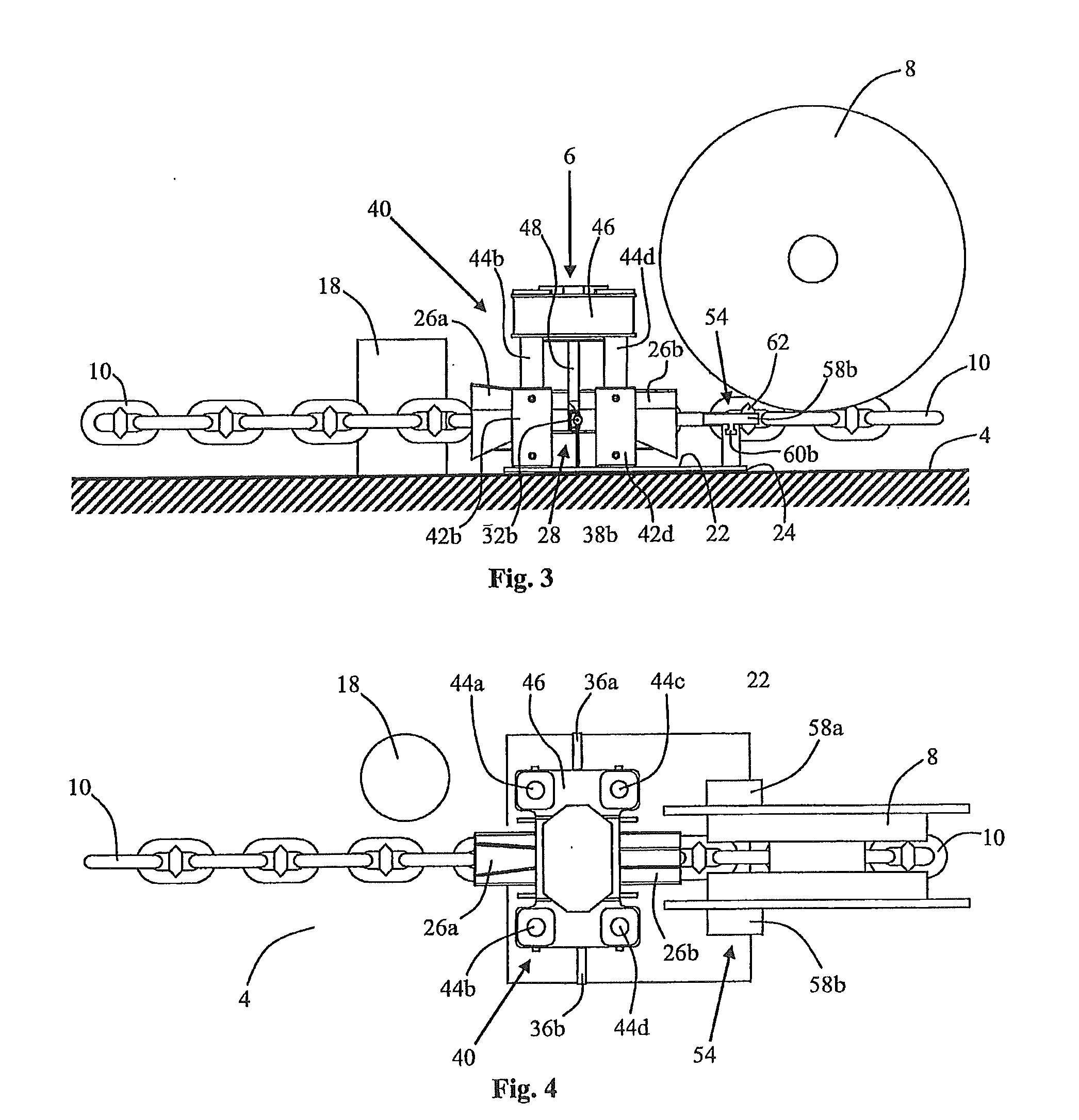 Cutting Device, Method and Use for Cutting of a Line Extending from a Floating Vessel
