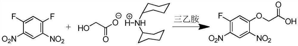 A kind of preparation method of 2-(5-fluoro-2,4-dinitrophenoxy)acetic acid