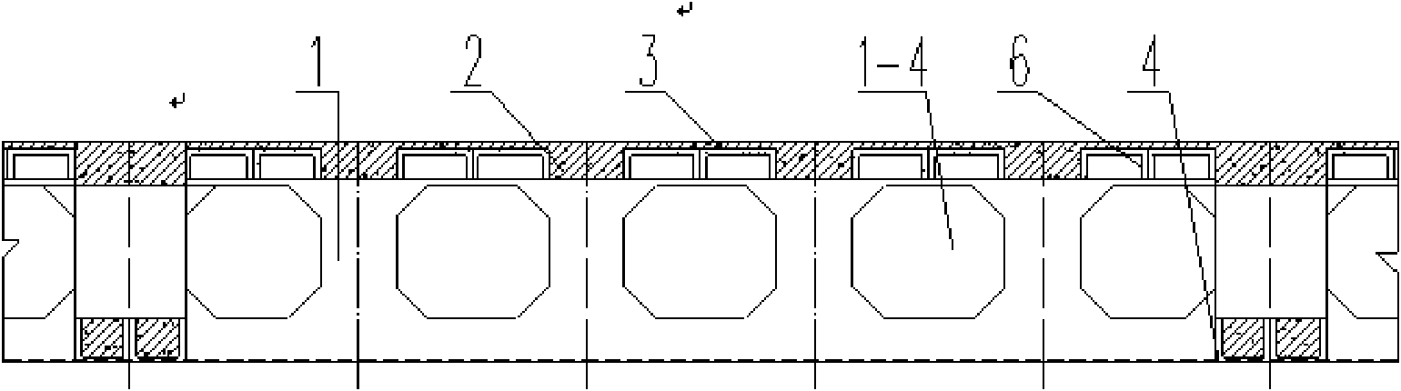 Right hexagonal steel-concrete combined hollow double lattice floor and manufacturing method thereof