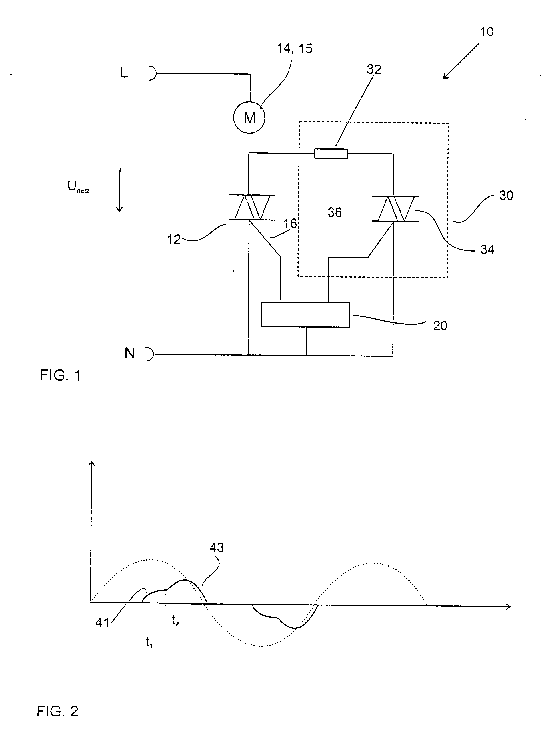 Apparatus for controlling the power of an AC voltage supplying an electrical consumer by phase control and method for reducing harmonics