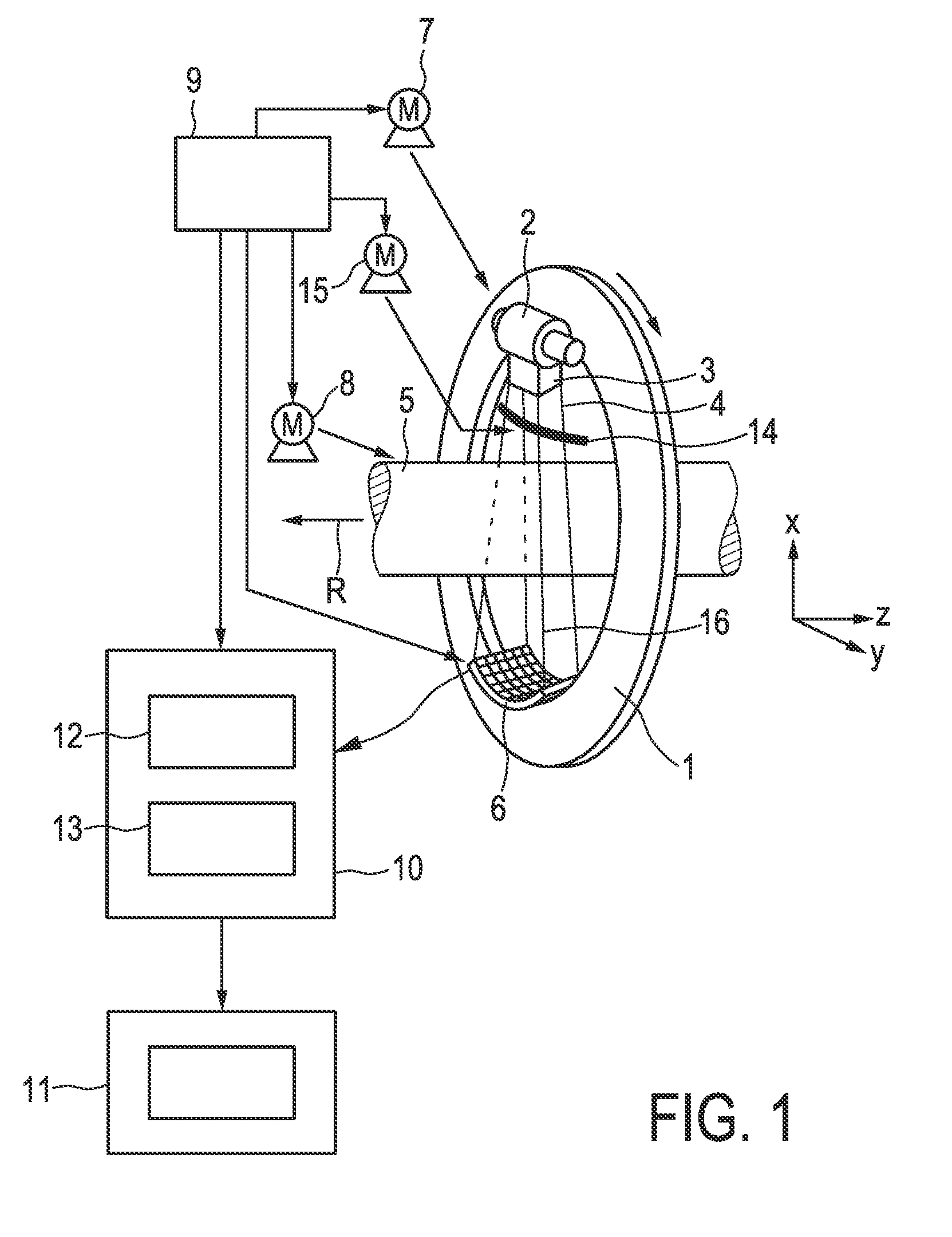 Medical x-ray examination apparatus and method for k-edge imaging