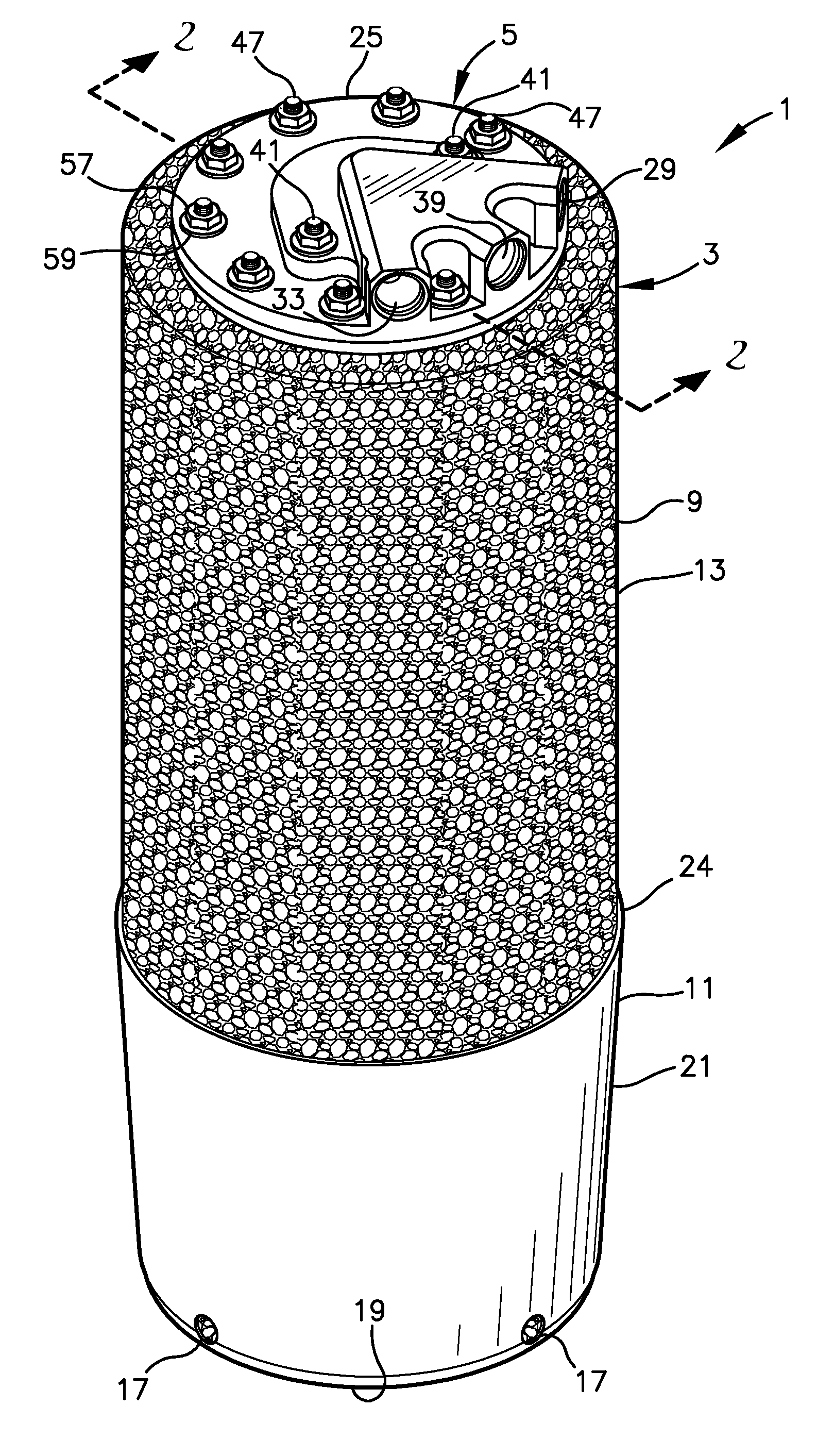 Compressible baffle for a fuel tank