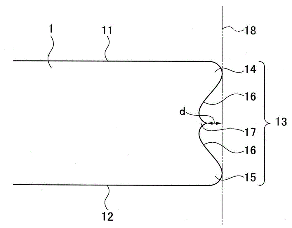 Glass working method, glass etching liquid and glass substrate