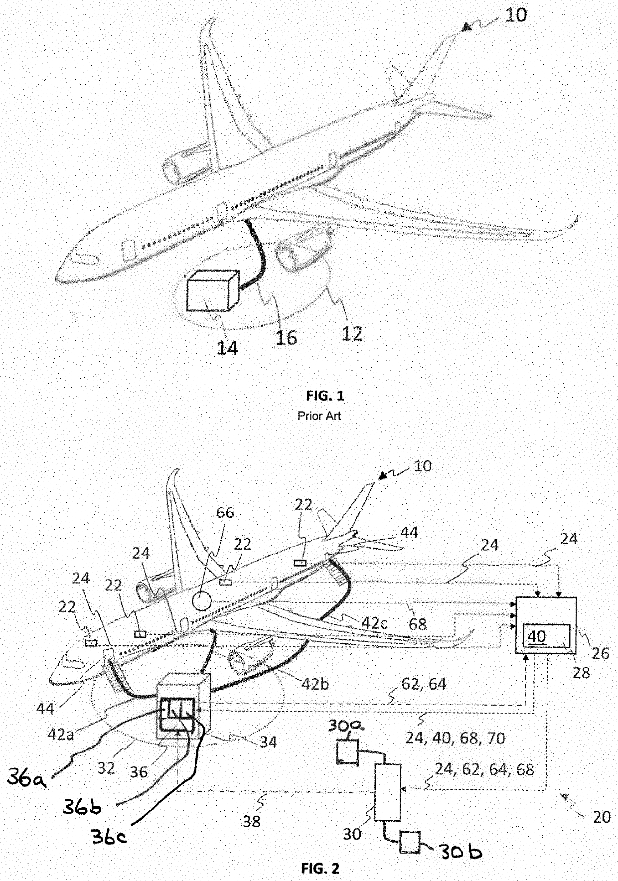 System and method for regulating the temperature of the cabin of an aircraft when on the ground