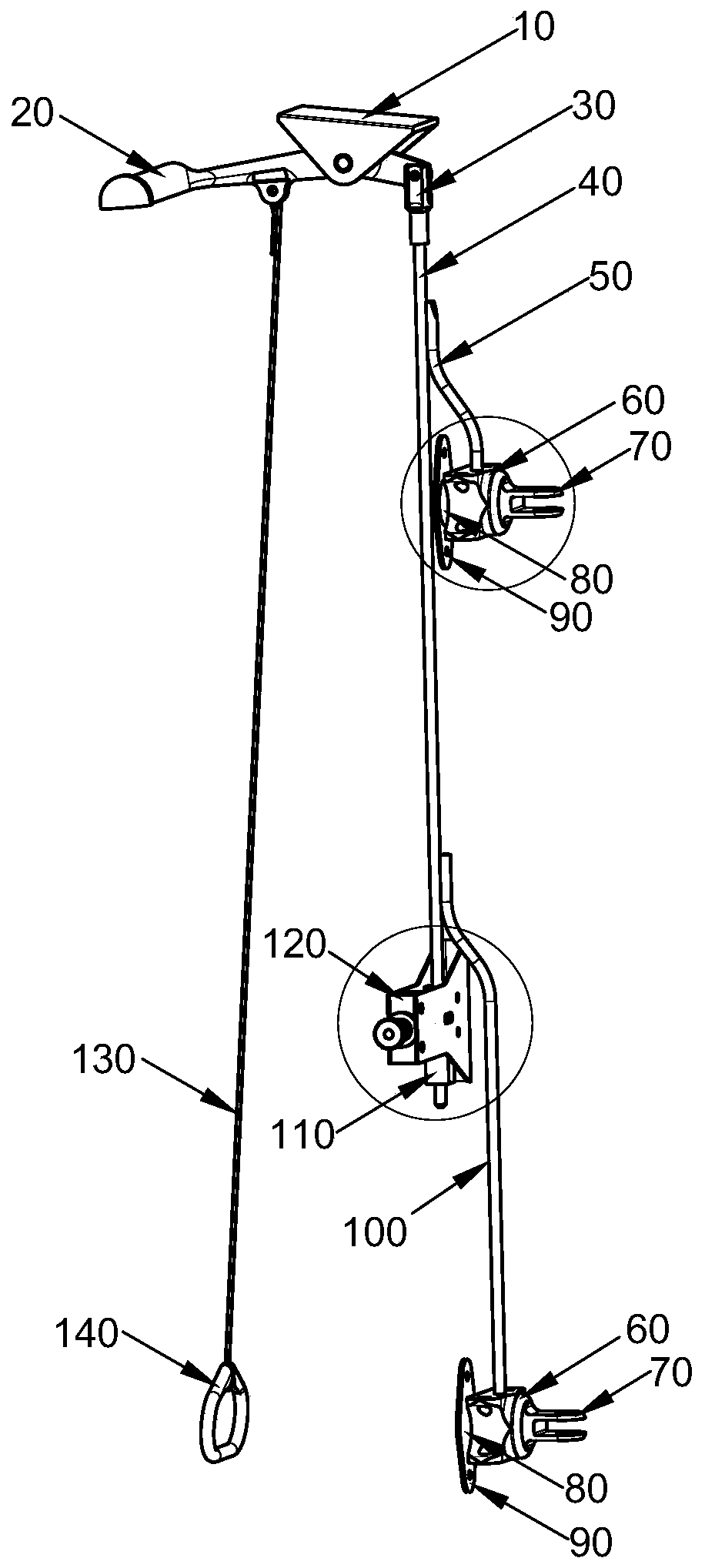 Hinge door throwing device