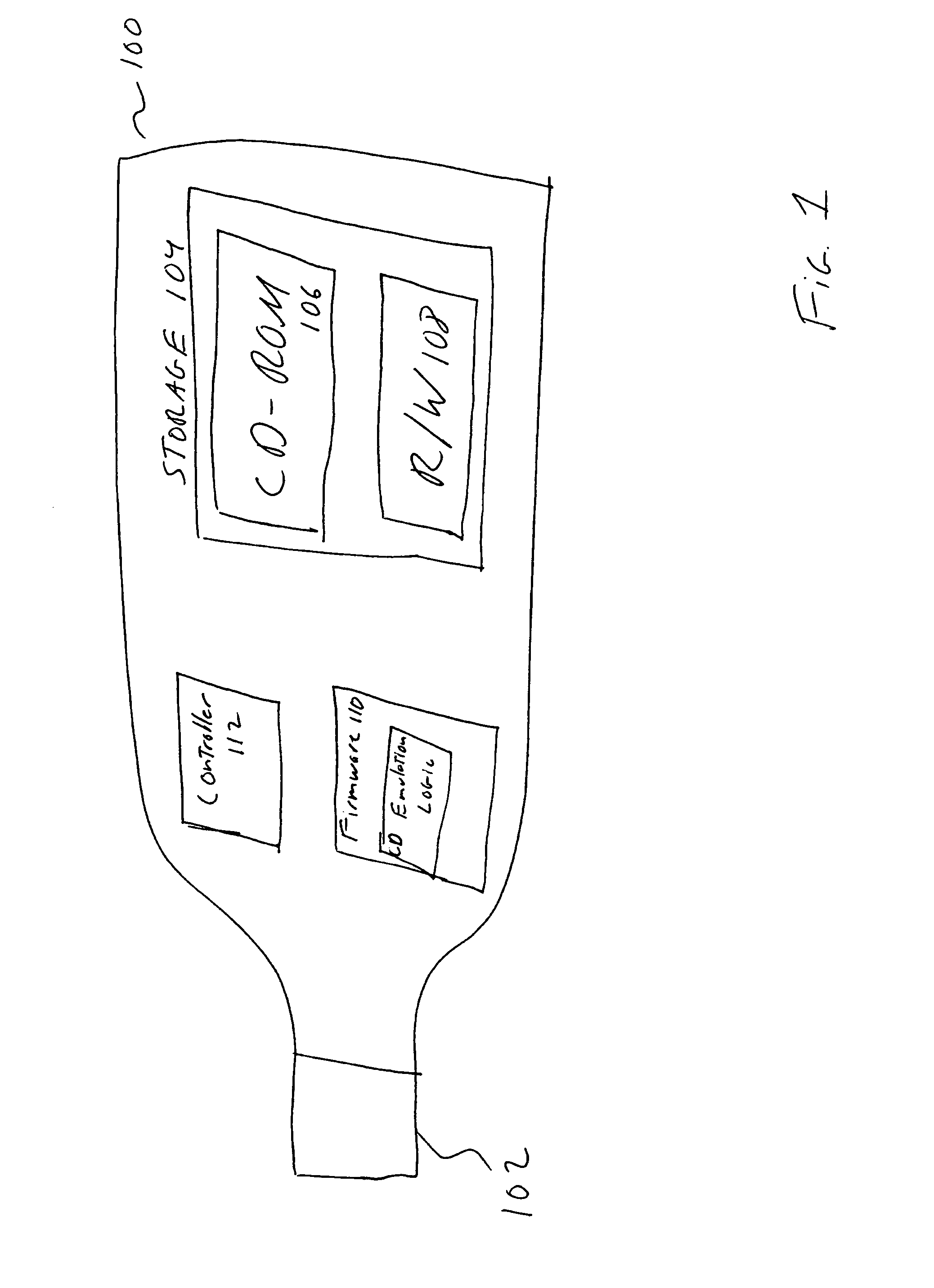 Multi partitioned storage device emulating dissimilar storage media