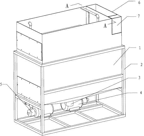 Soft sheet film method waste water treatment intensive device