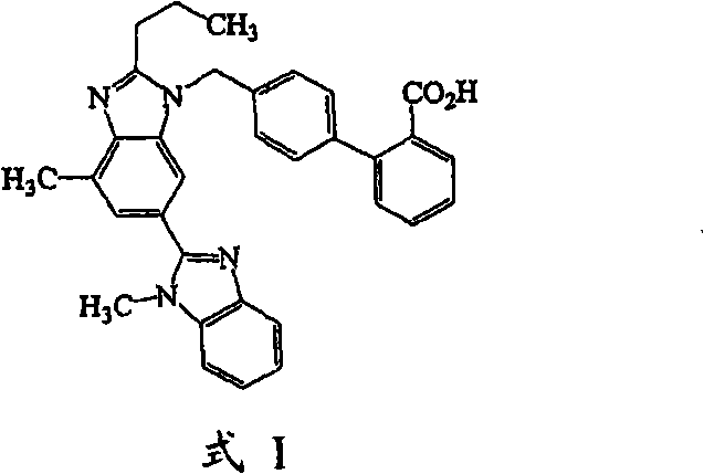 Compound tablet containing telmisartan and hydrochlorothiazide