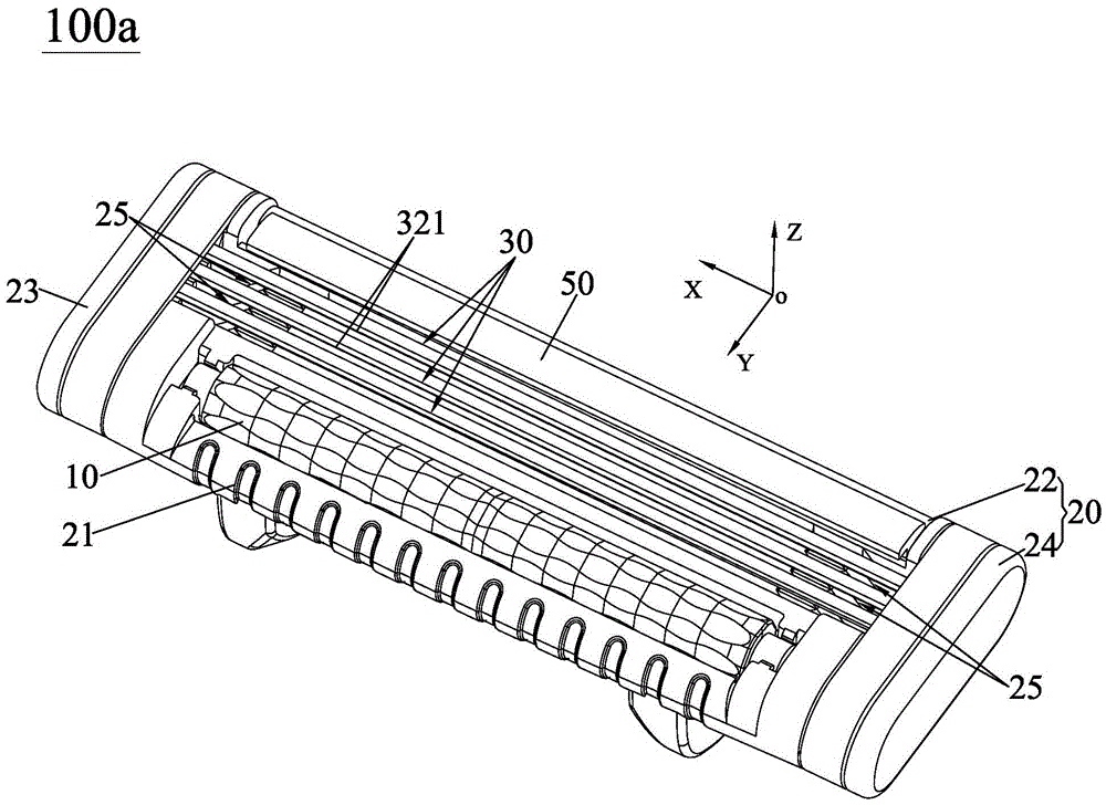 Springy leg anti-scratch type razor and razor head thereof