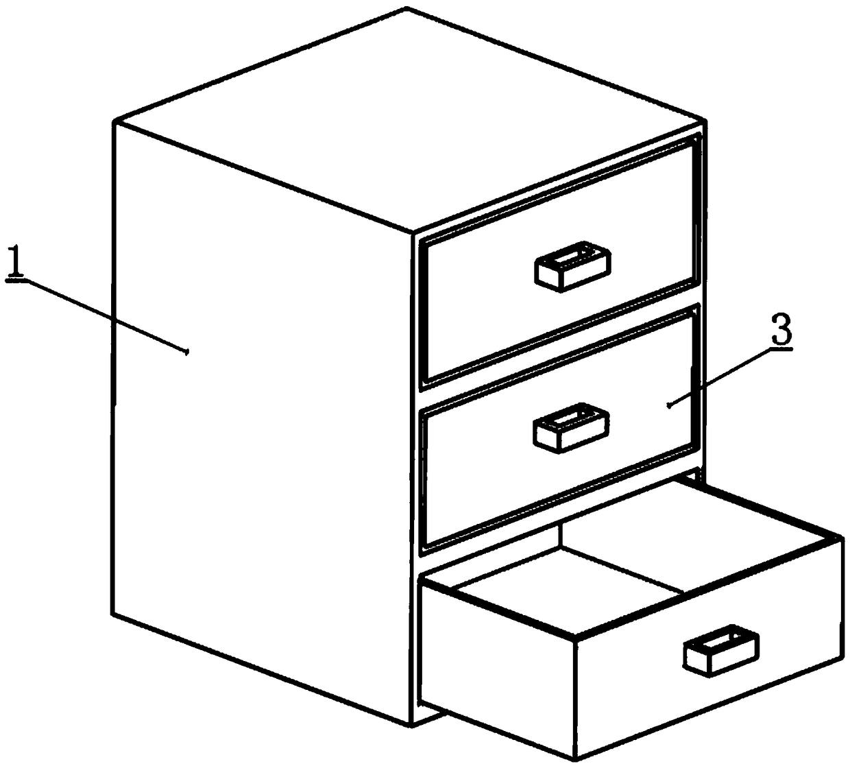 Intelligent drawer cabinet convenient to fix