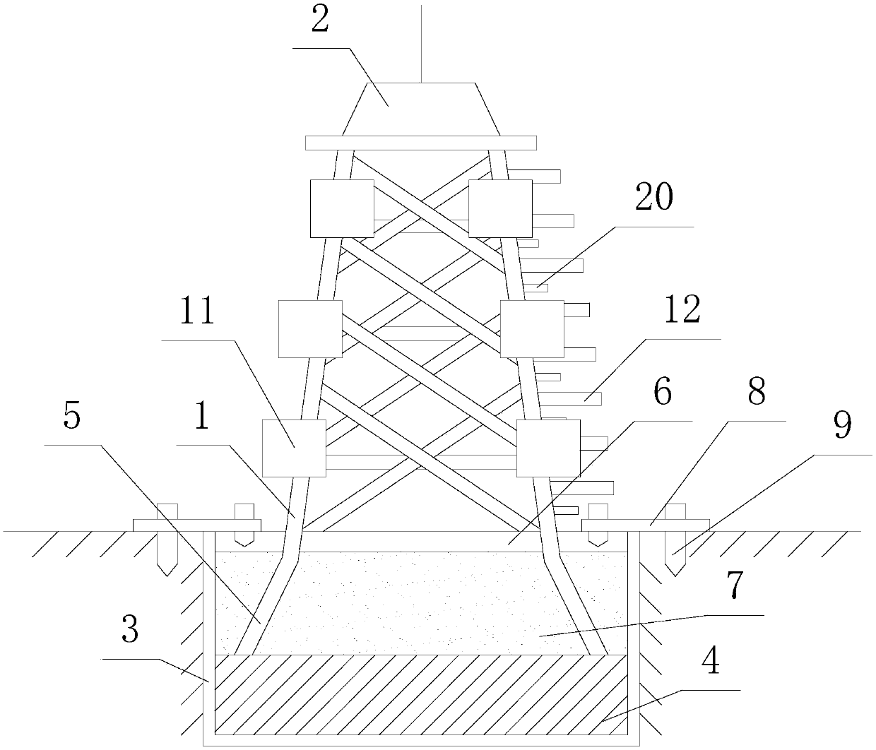 Anti-seismic communication tower