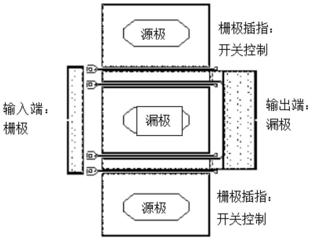 Vertical pHEMT transistor structure and switch chip