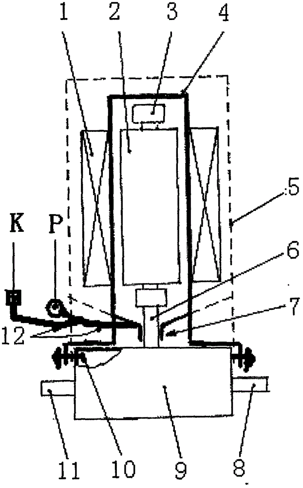 Submersible pump with watertight sealing structure designed with air jacking principle