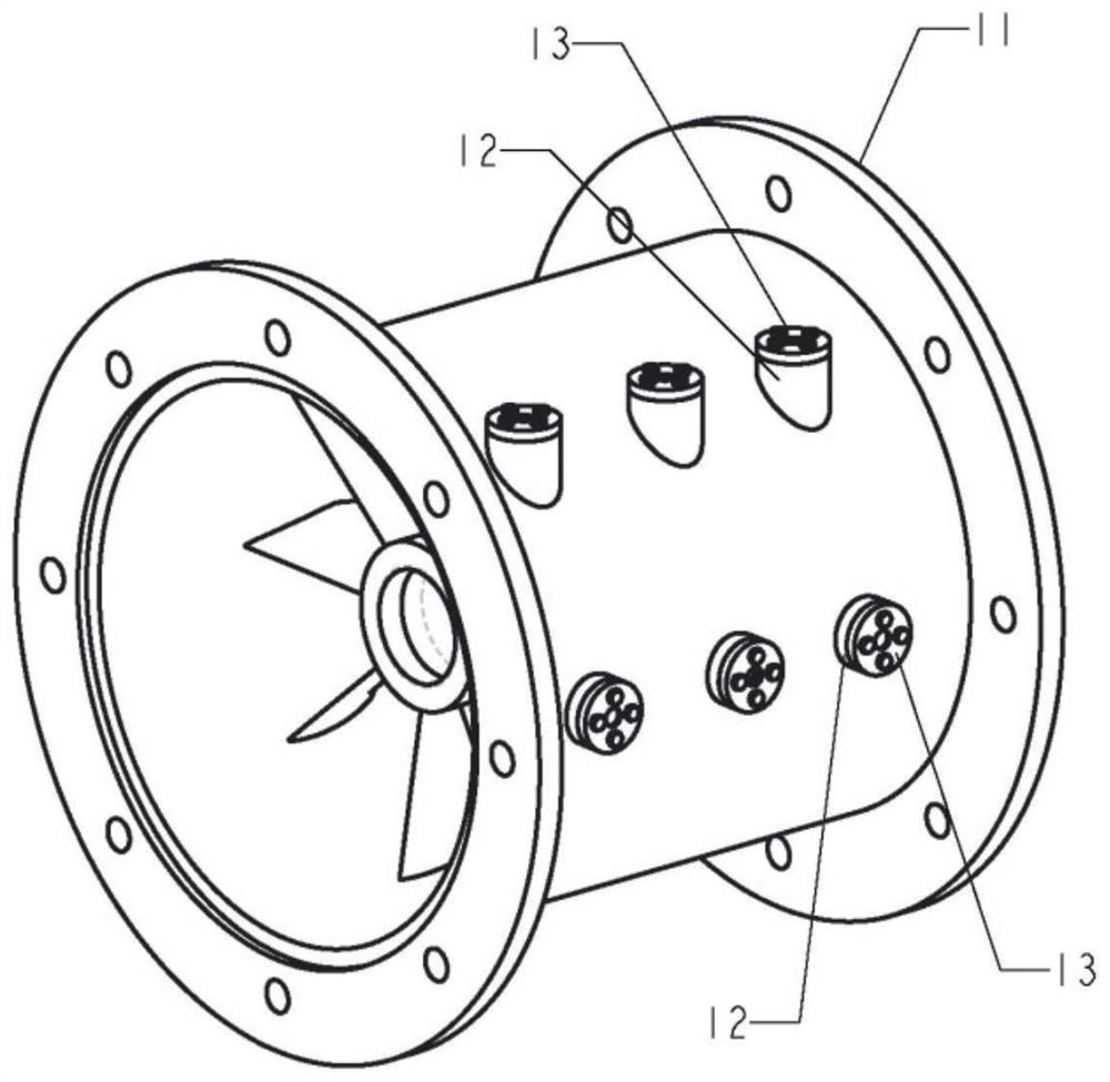 Endoscopic PIV test device for measuring axial flow velocity field of water pump