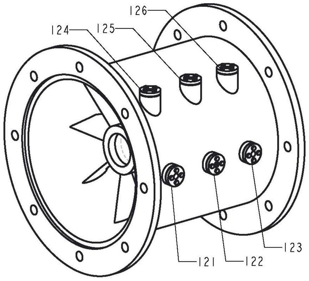 Endoscopic PIV test device for measuring axial flow velocity field of water pump