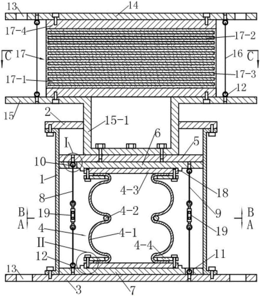 Three-dimensional vibration isolation support with adjustable vertical early-stage rigidity