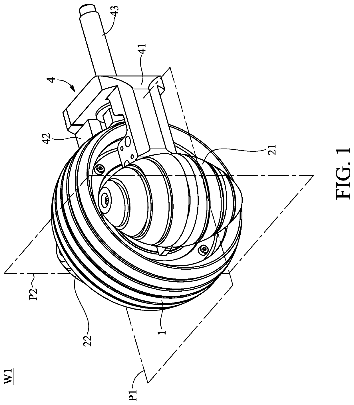 Walker and omnidirectional wheel thereof