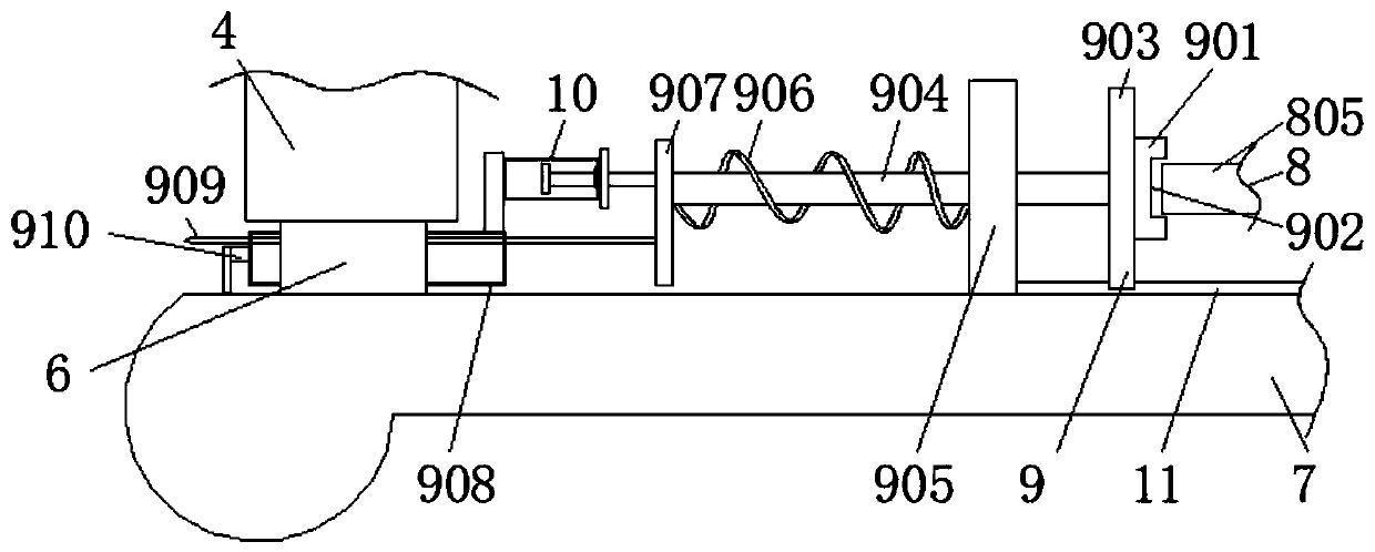 Slow feeding transmission based edible and officinal integrated slicing device and method for preserved fruit processing