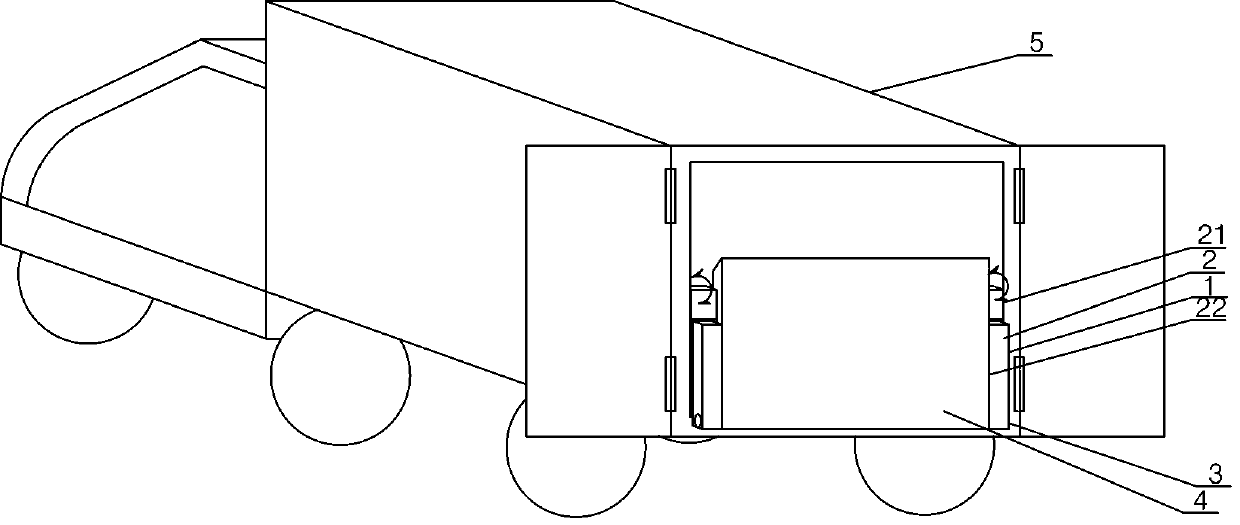 Built-in tail board of logistics truck