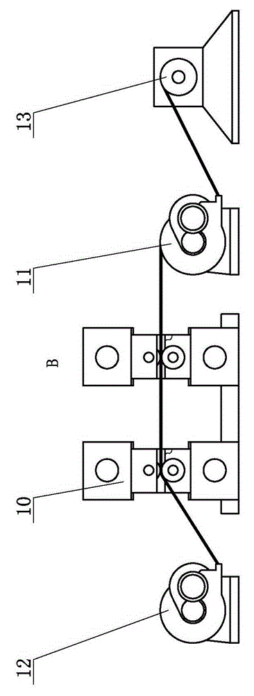 Device and method suitable for improving yield of welding leading tape of double-stander cold rolling mill