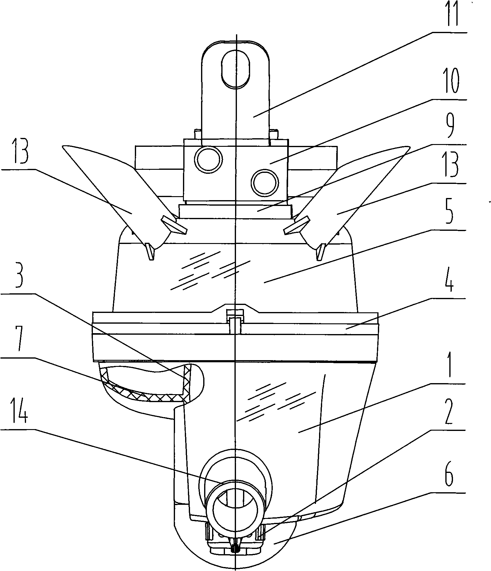 Vortex type milk collector