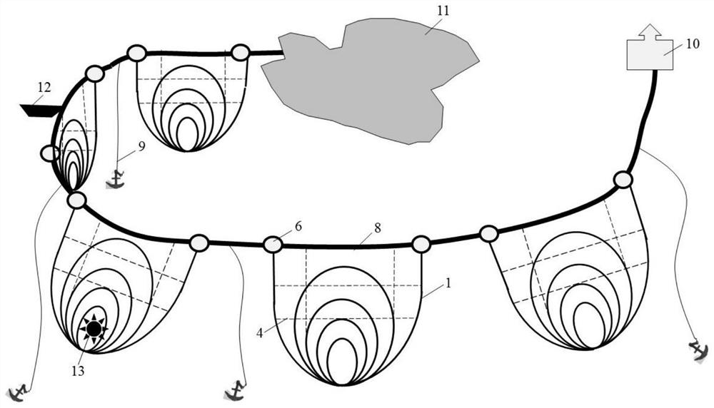 Deep and far sea area intrusion monitoring method based on intelligent optical fiber barrier net