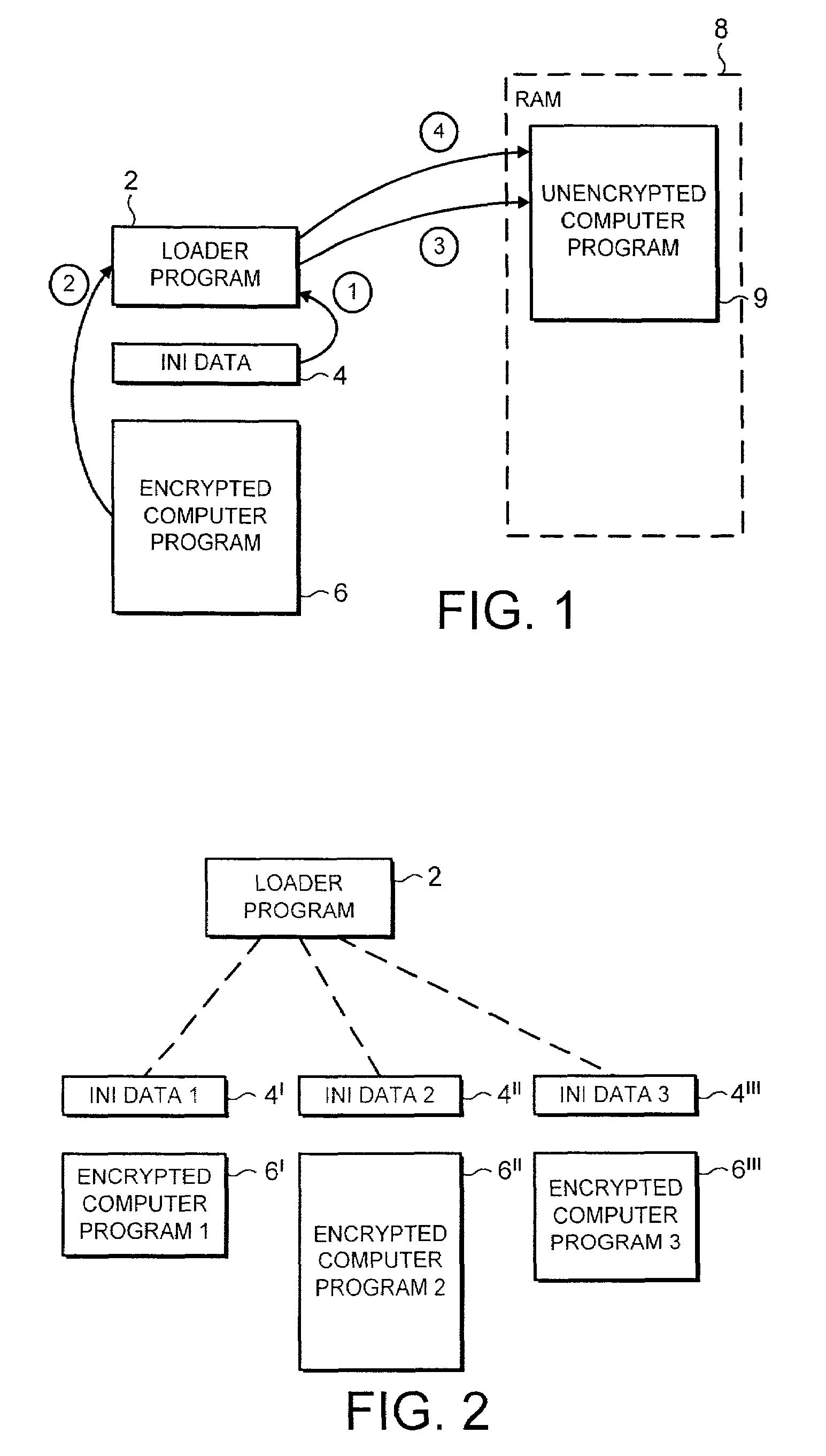 Initiating execution of a computer program from an encrypted version of a computer program