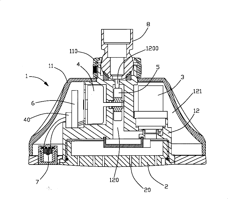 Shower nozzle with inductive switch