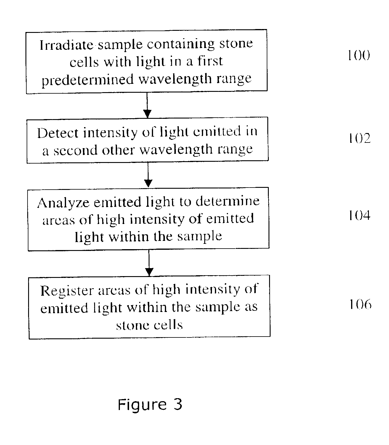 Method and apparatus for determining stone cells in paper or pulp