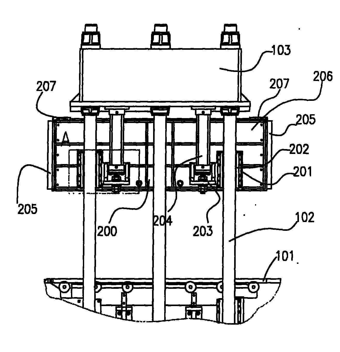 Vacuum mechanism of rubber plate vulcanization machine