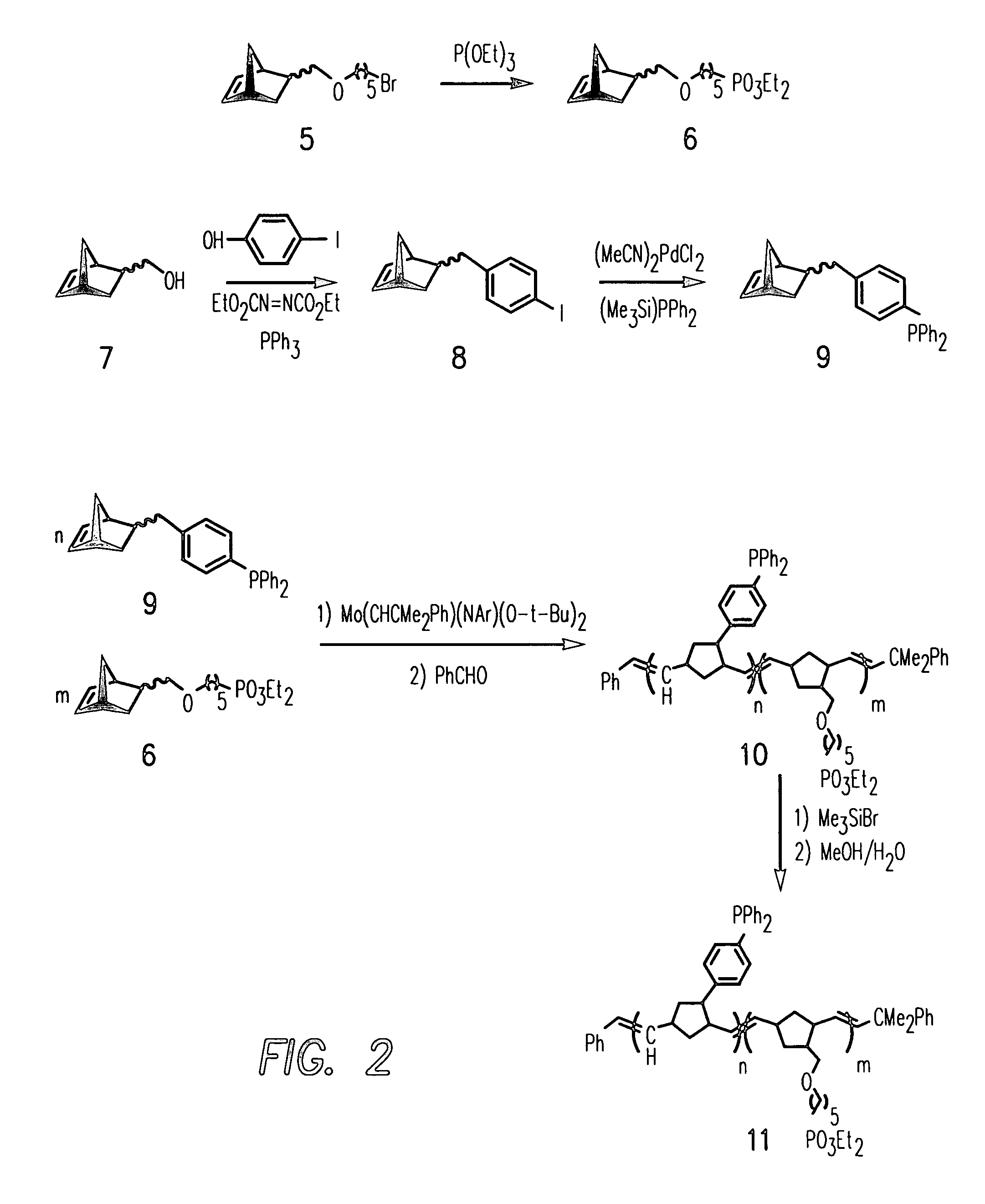 Materials and methods for immobilization of catalysts on surfaces and for selective electroless metallization