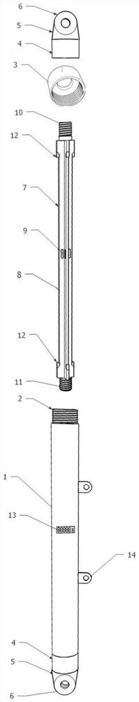 Self-stress buckling-resistant support for threaded connection and assembly method thereof