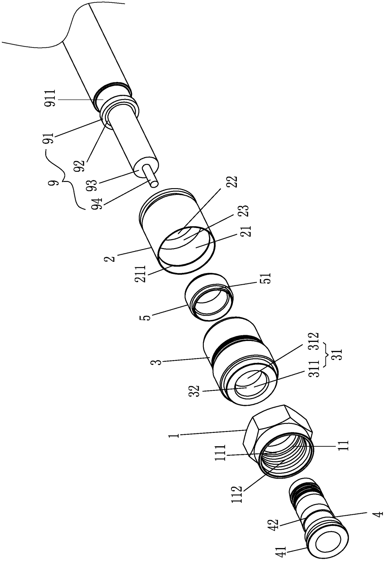 Wired television cable connector and wired television cable applying same