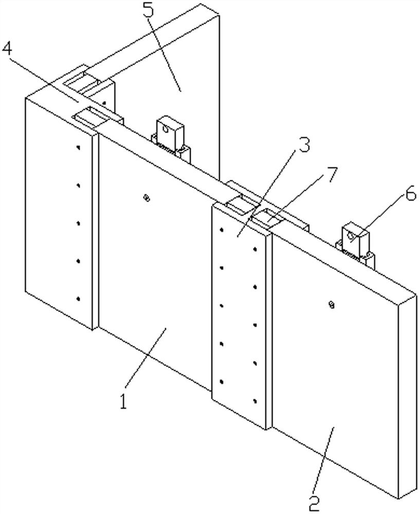 Aluminum formwork connecting device for house building construction