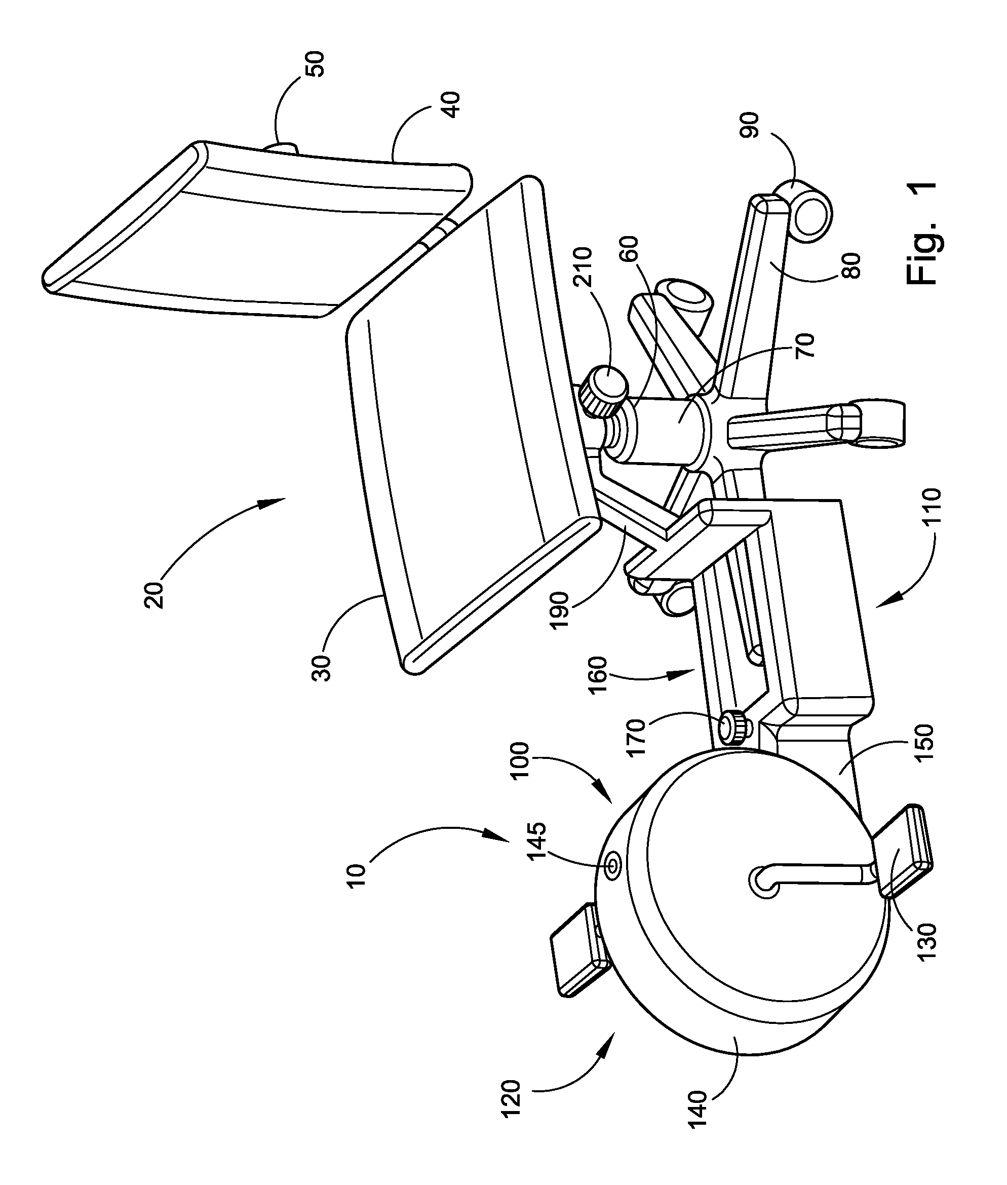 Leg exercise device for use with an office chair