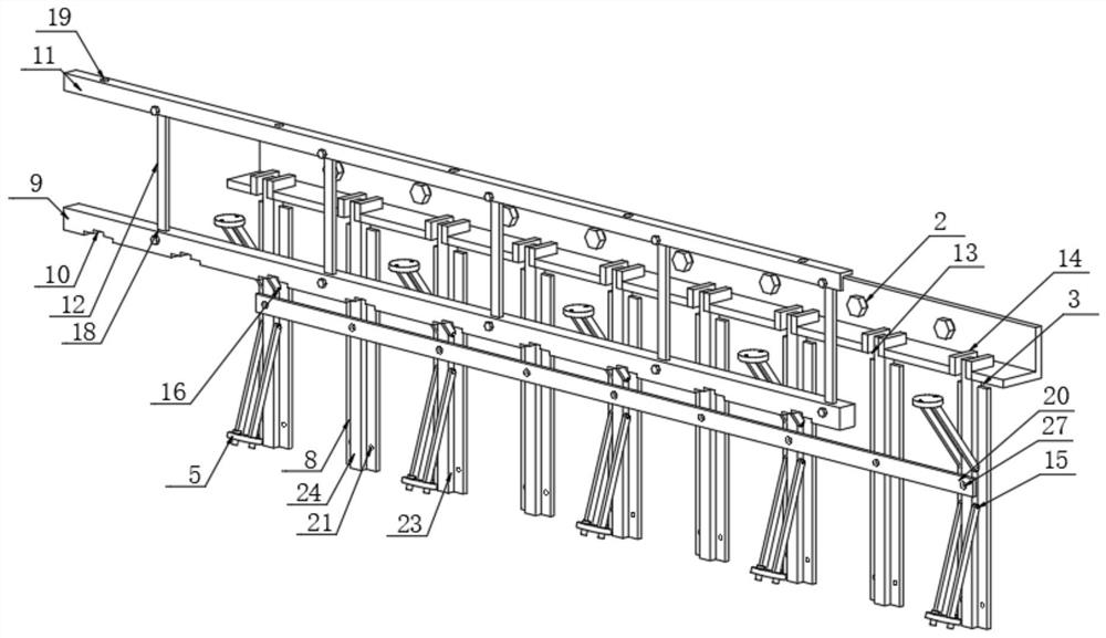 Split-level assembled suspended ceiling mounting structure