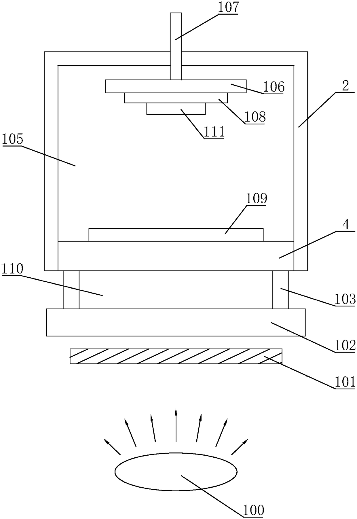 Packaging device for a light-transmitting carrier and an electroluminescent device