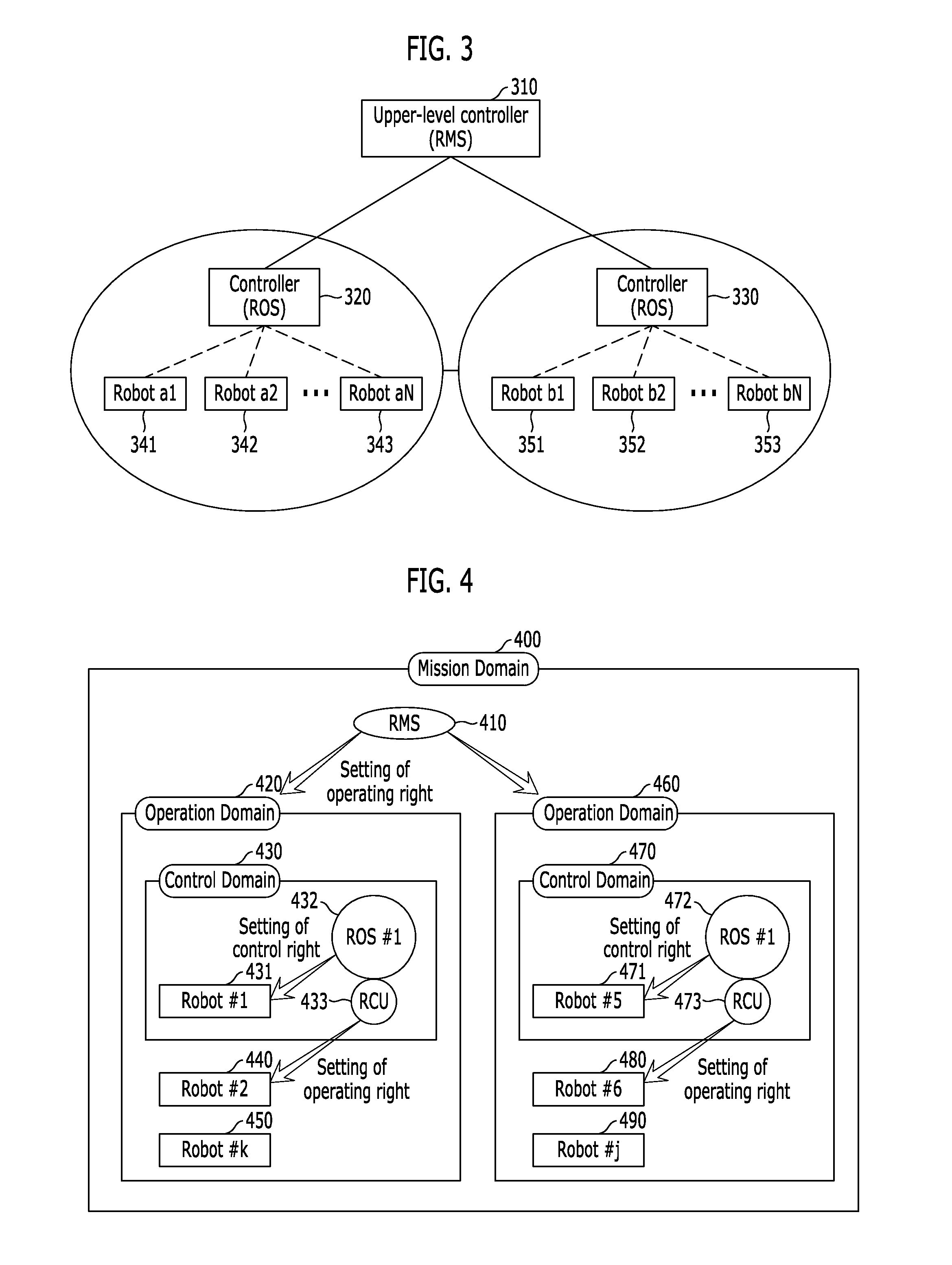 Method and system for transferring/acquiring operation right of moving robot in multi-operator multi-robot environment